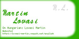 martin lovasi business card